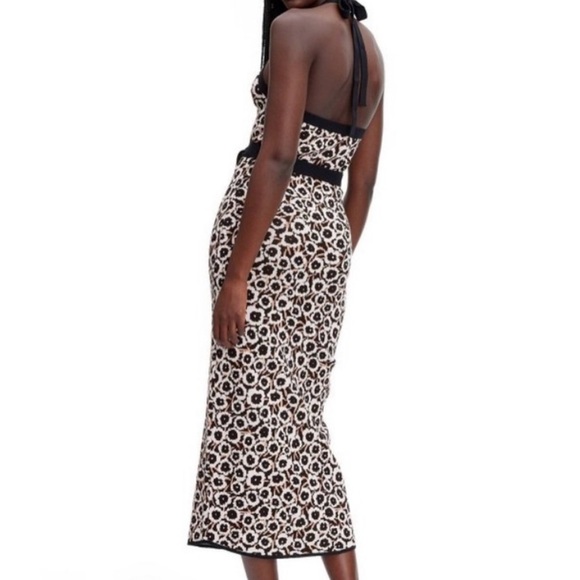 NWT Women's Halter Tie Neck Neutral Poppy
Sweaterknit Midi Dress - DVF forTarget - Picture 6 of 7